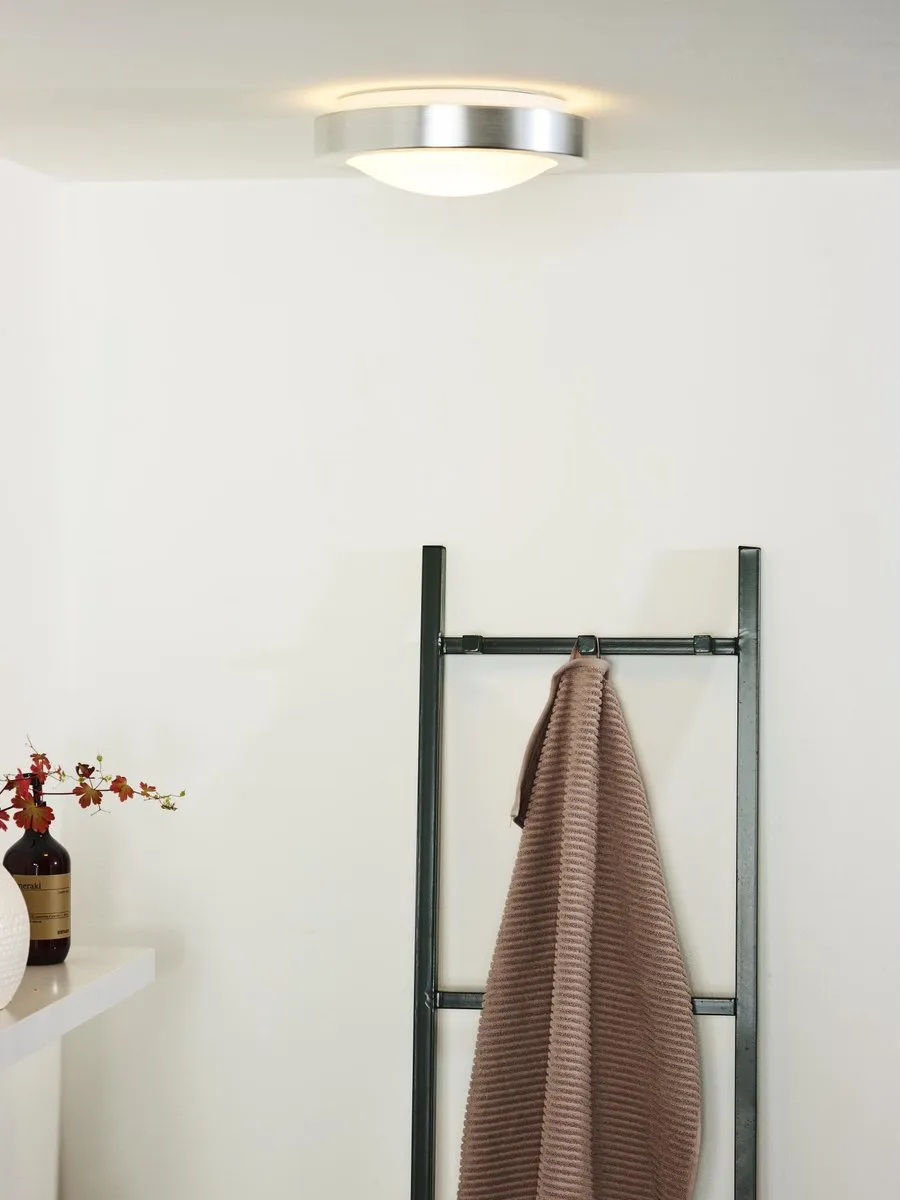 Lucide FRESH Plafonnière Badkamer Ø27cm Mat chroom - 1xE27 IP44