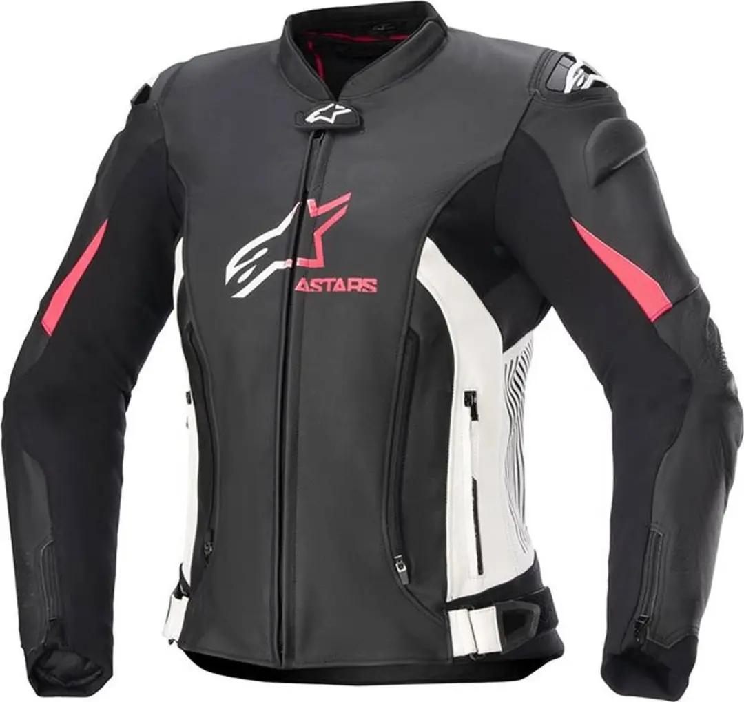 Alpinestars Stella GP Plus V4 Leren Jas - Zwart/Wit/Rosa - afbeelding 6 van 6