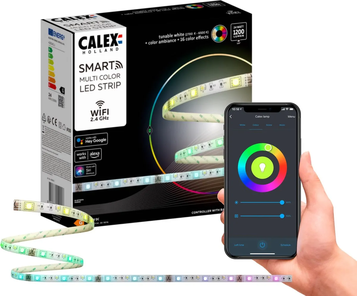 Calex Slimme LED Strip 5m RGBW - App-bestuurbaar