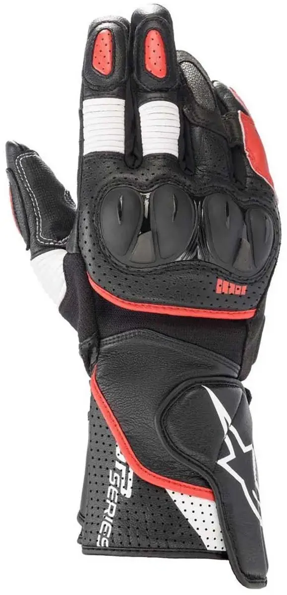 Alpinestars SP-2 V3 Handschoen - Zwart/Wit/Rood - 3XL