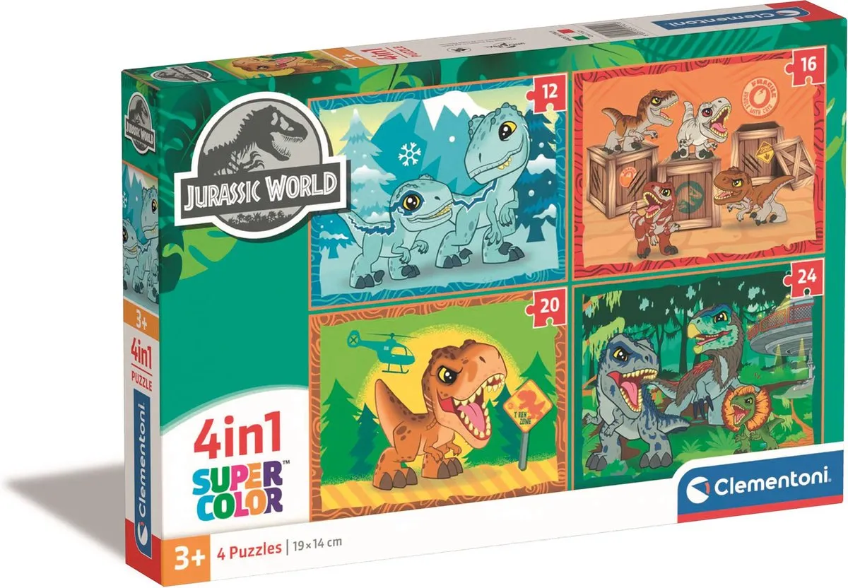 Clementoni Jurassic World 4-in-1 Puzzel - 72 Stuks - 4 Puzzels