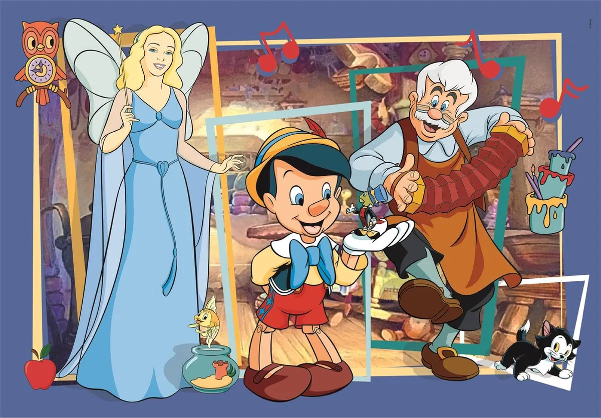Clementoni Pinocchio Kinderpuzzel 104 Stukjes - Multikleur
