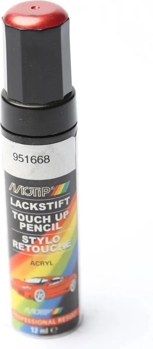 Motip 951668 Auto Lakstift Rood Metallic 12ml