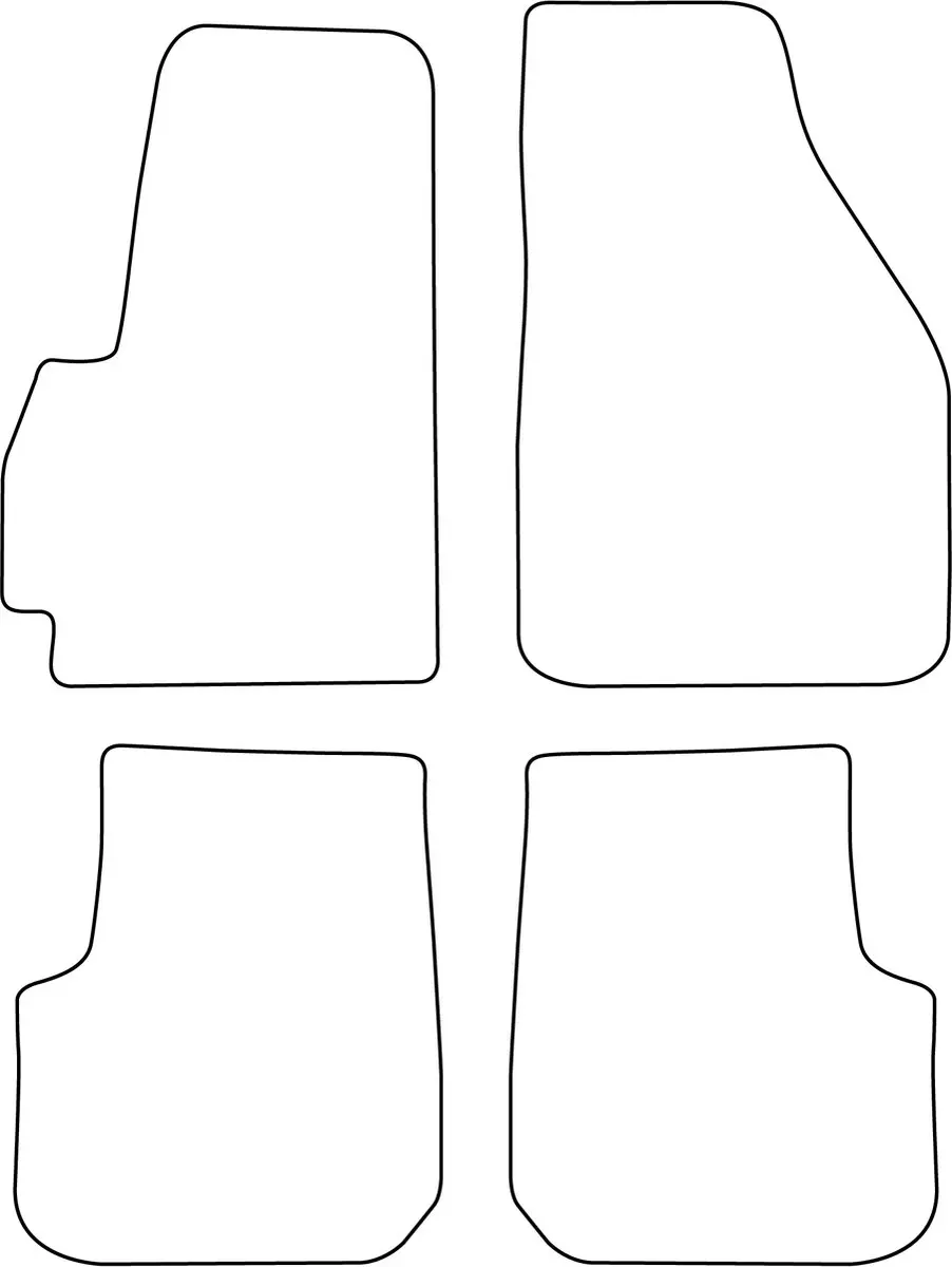 Hyundai Atos 1998-2002 Velours Vloermatten - Blauw/Zwart - 4 Stuks
