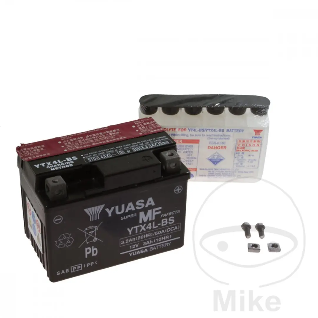 Yuasa YTX4L-BS AGM Motorbatterij 12V 3Ah