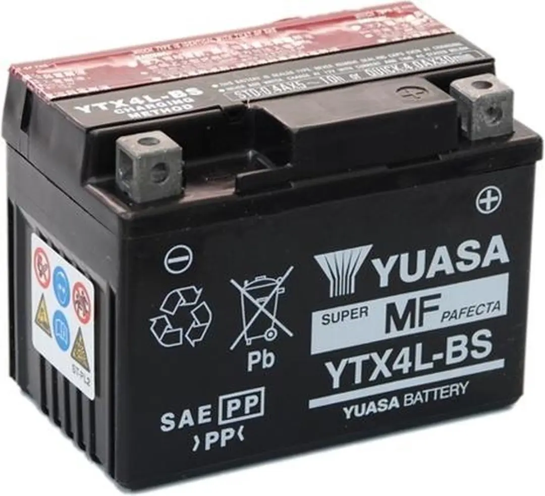 Yuasa YTX4L-BS AGM Motorbatterij 12V 3Ah
