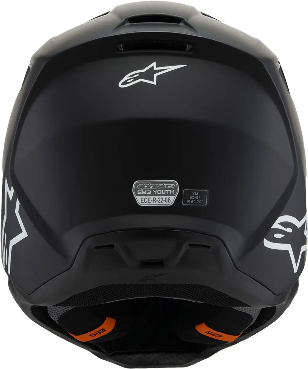 Alpinestars S-M3 Youth Solid Mat Zwart Offroad Helm