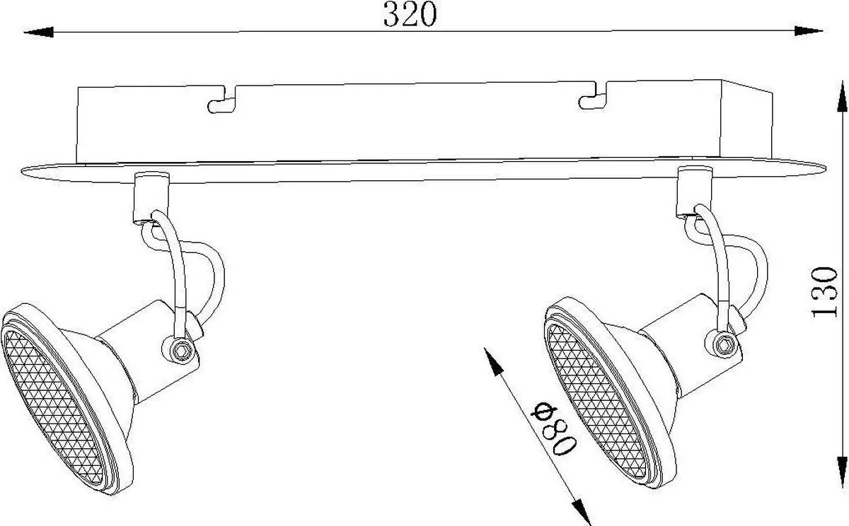 Lucide Delis Spot 2x LED 3W - Chroom