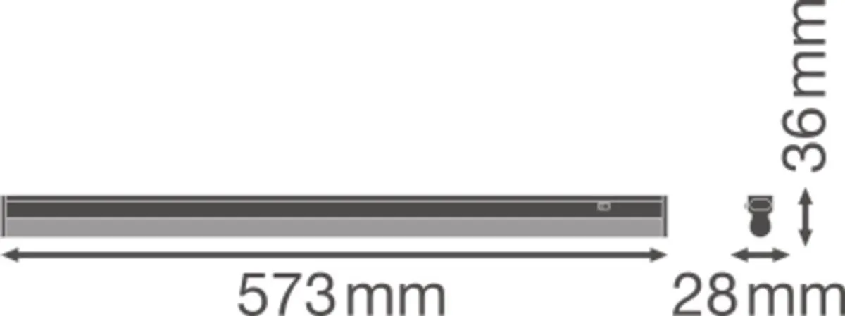 Voordeelpak 4x Ledvance LED Montagebalk Linear Compact Schakelaar 8W 800lm - 830 Warm Wit | 60cm