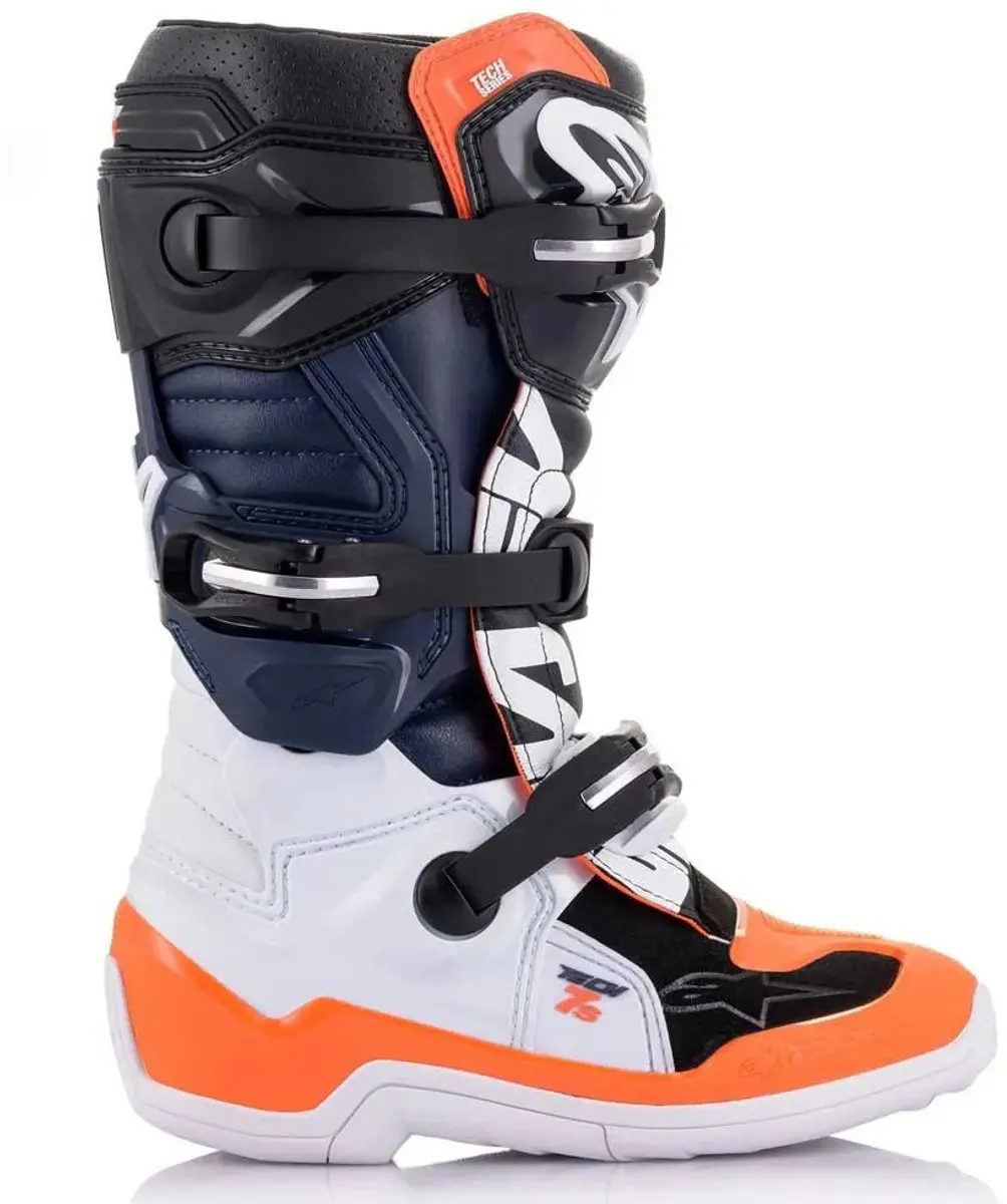 Alpinestars Tech 7S Motorcrosslaarzen - EU 42 / US 8 - Donkergrijs/Rood/Geel - afbeelding 3 van 4