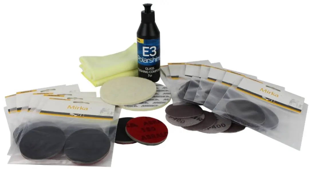Mirka Glas Polijstset 77mm - 41 Stuks - Meerkleurig