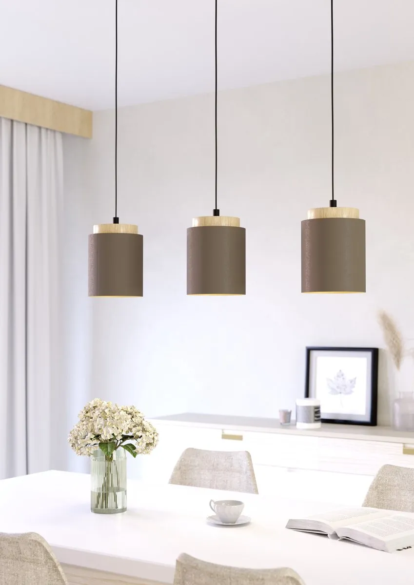Eglo Albariza Hanglamp E27 - 3 Lichtpunten - 89,5 cm - Zwart/Grijs - afbeelding 6 van 6