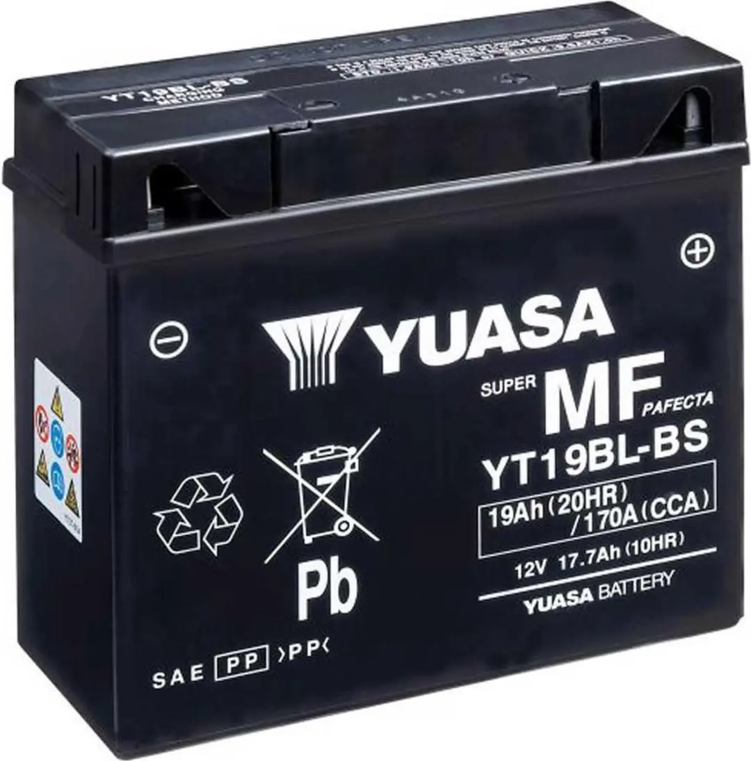 Yuasa YT19BL-BS AGM Accu 12V 19Ah - 185x81x170mm