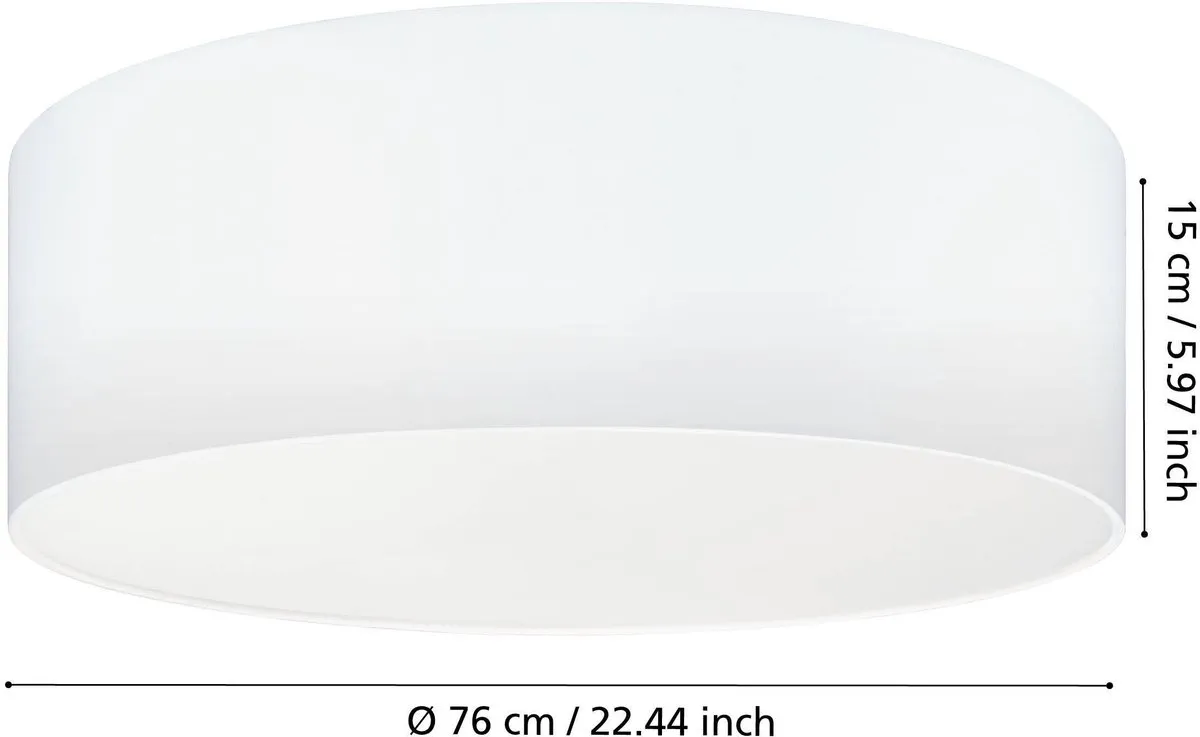Eglo Pasteri Plafondlamp E27 - 5 Lichtpunten - 76cm Wit