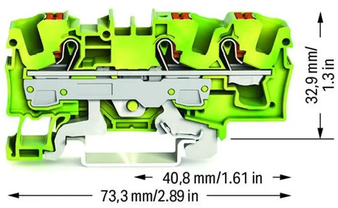 Wago 2206-1307 Klemmenblok - Groen/Geel