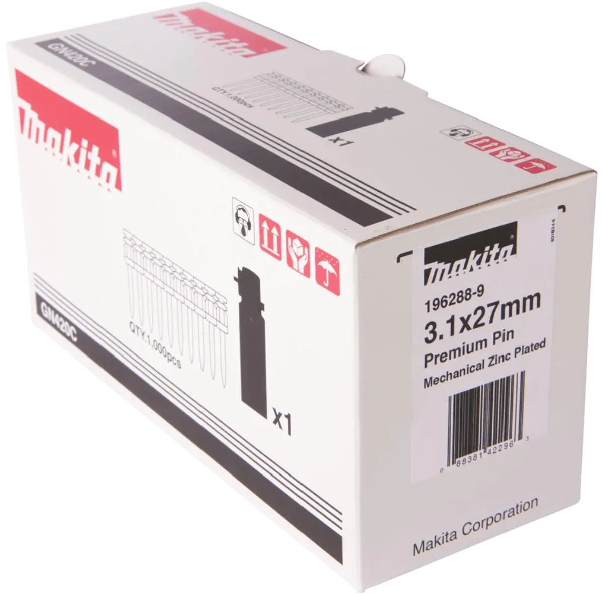 Makita 196288-9 Betonnagel +gas 3,1x27mm - afbeelding 2 van 3