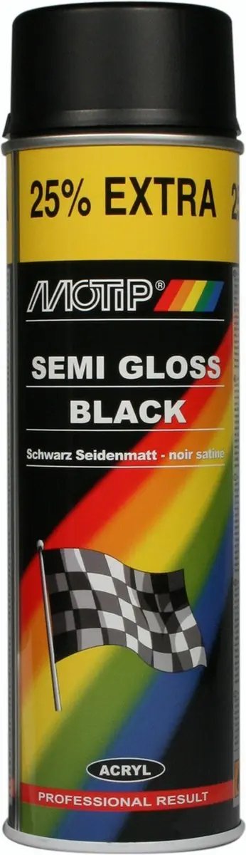 Motip Zijdeglans Acryllak Zwart 500ml