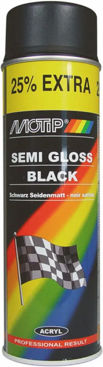 Motip Zijdeglans Acryllak Zwart 500ml