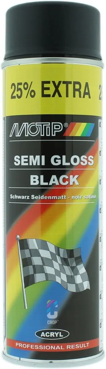 Motip Zijdeglans Acryllak Zwart 500ml