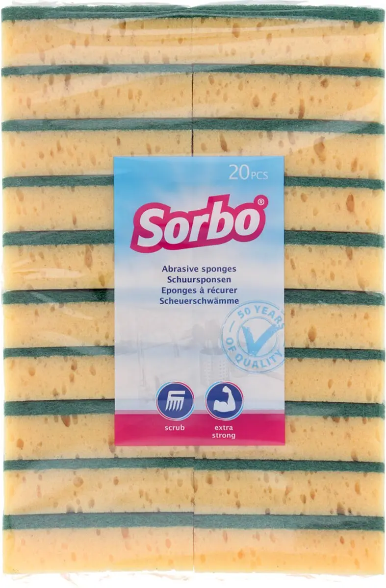 Sorbo Schuursponsstaaf Zware Kwaliteit - 20 Stuks