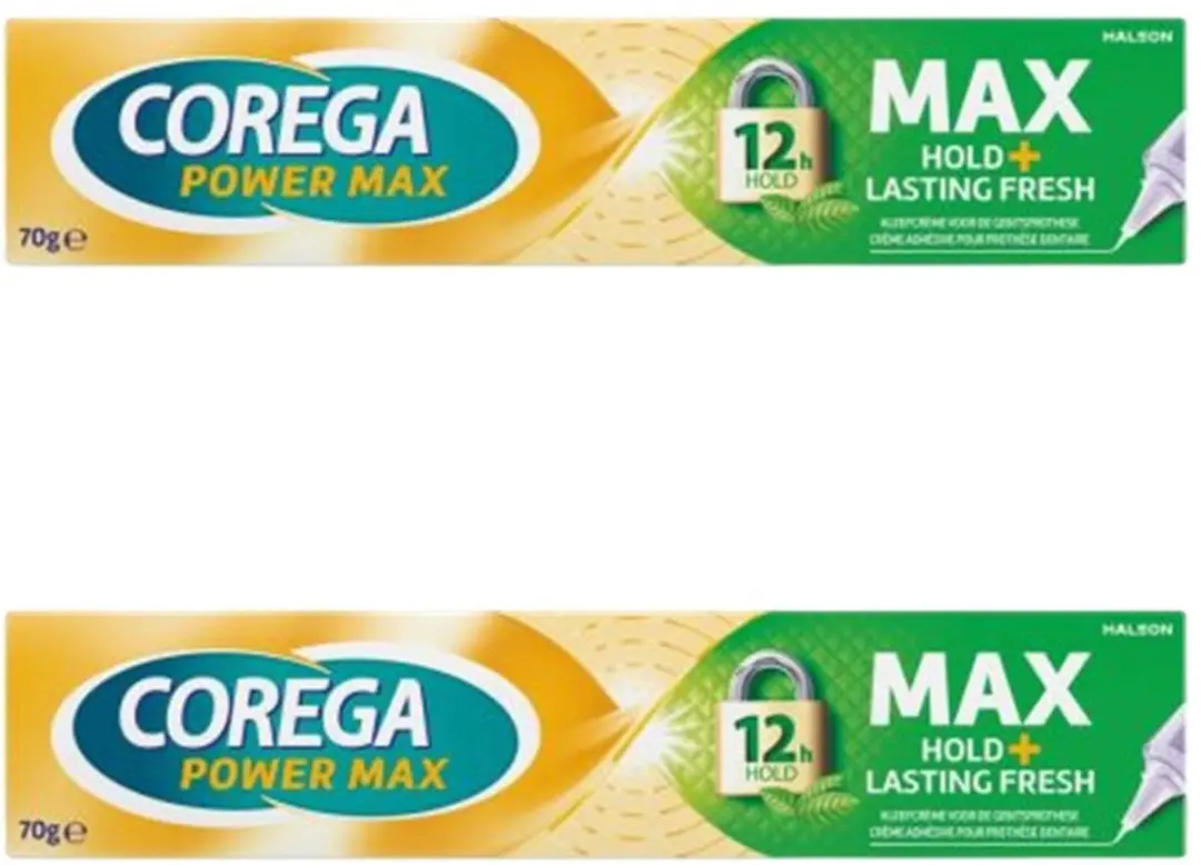 Corega Power Max Hold + Lasting Fresh Gebitsprothese Kleefcrème 140g