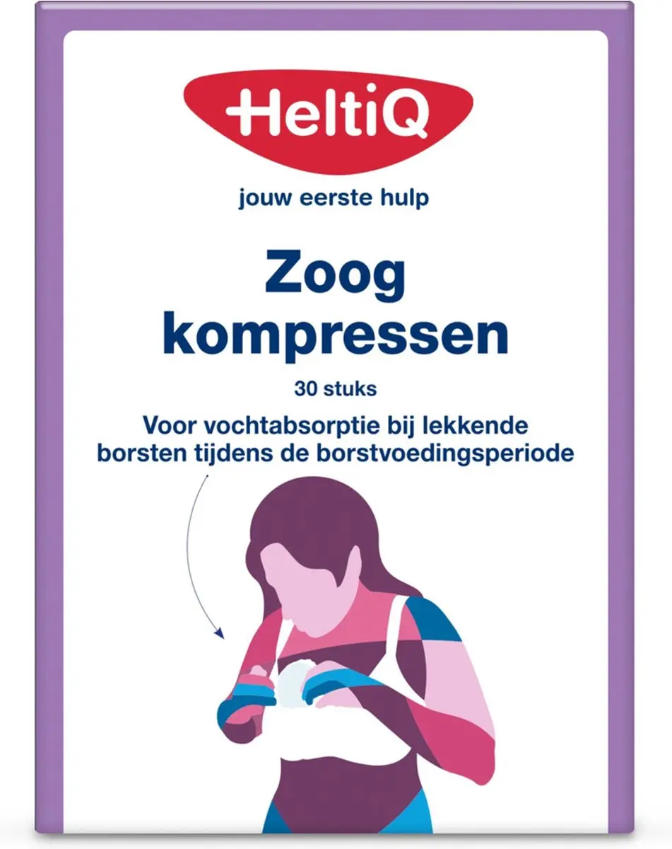 Heltiq Zoogcompressen 30 Stuks - 12x4 - Beige