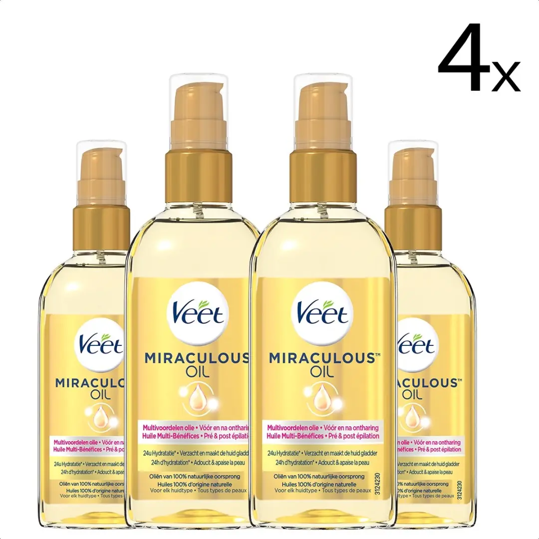 Veet Voedende Olie Arganolie 400ml (4x100ml)