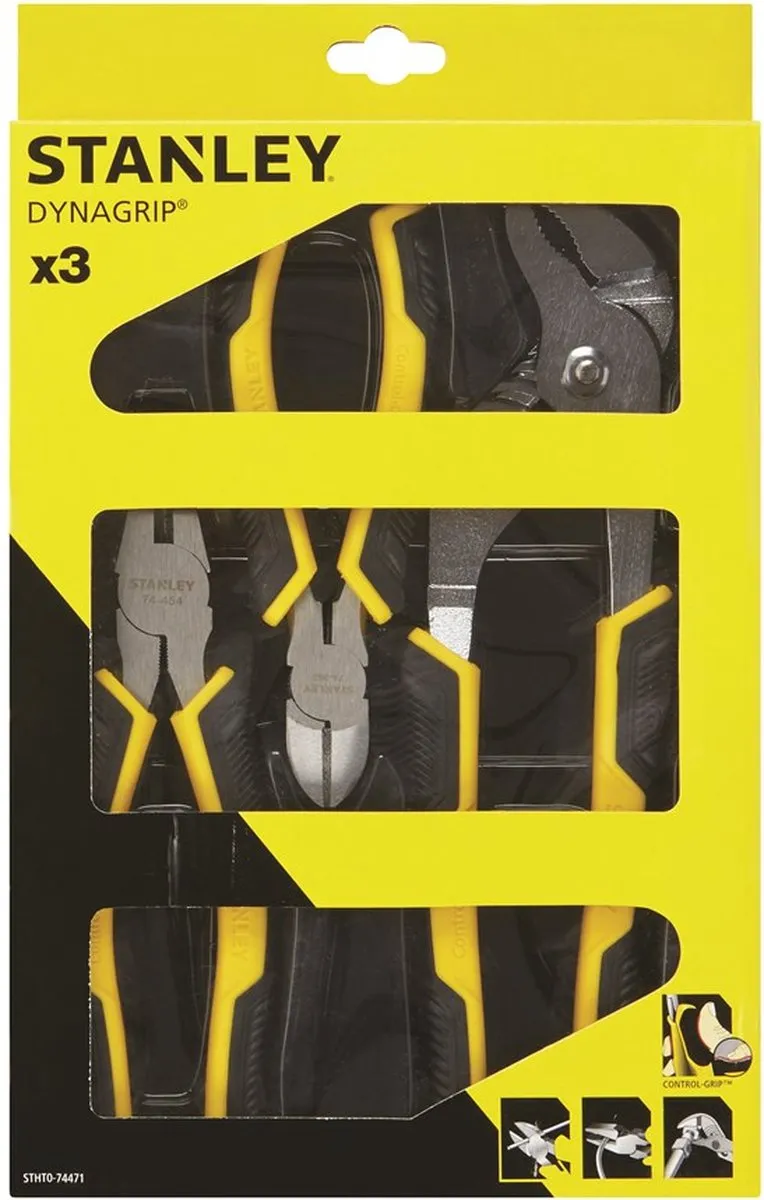 Stanley Dynagrip Tangenset CG 3-delig - STHT0-74471