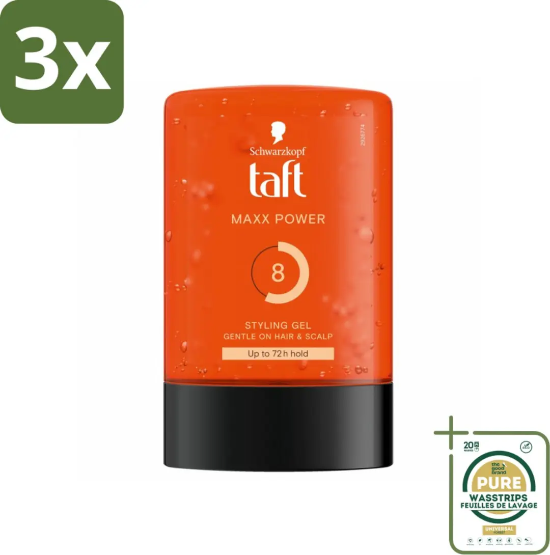Taft Maxx Power 8 Styling Gel 900ml (3x300ml)