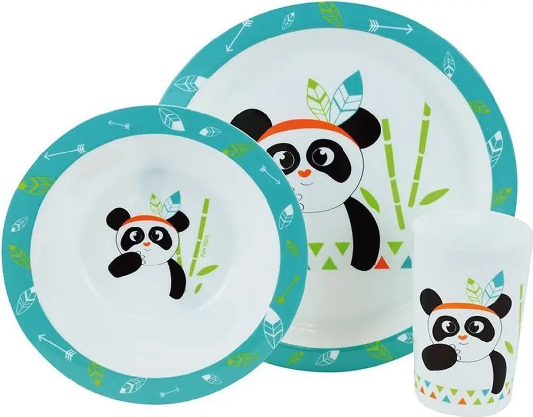 Panda Ontbijtset 3-delig - Multi