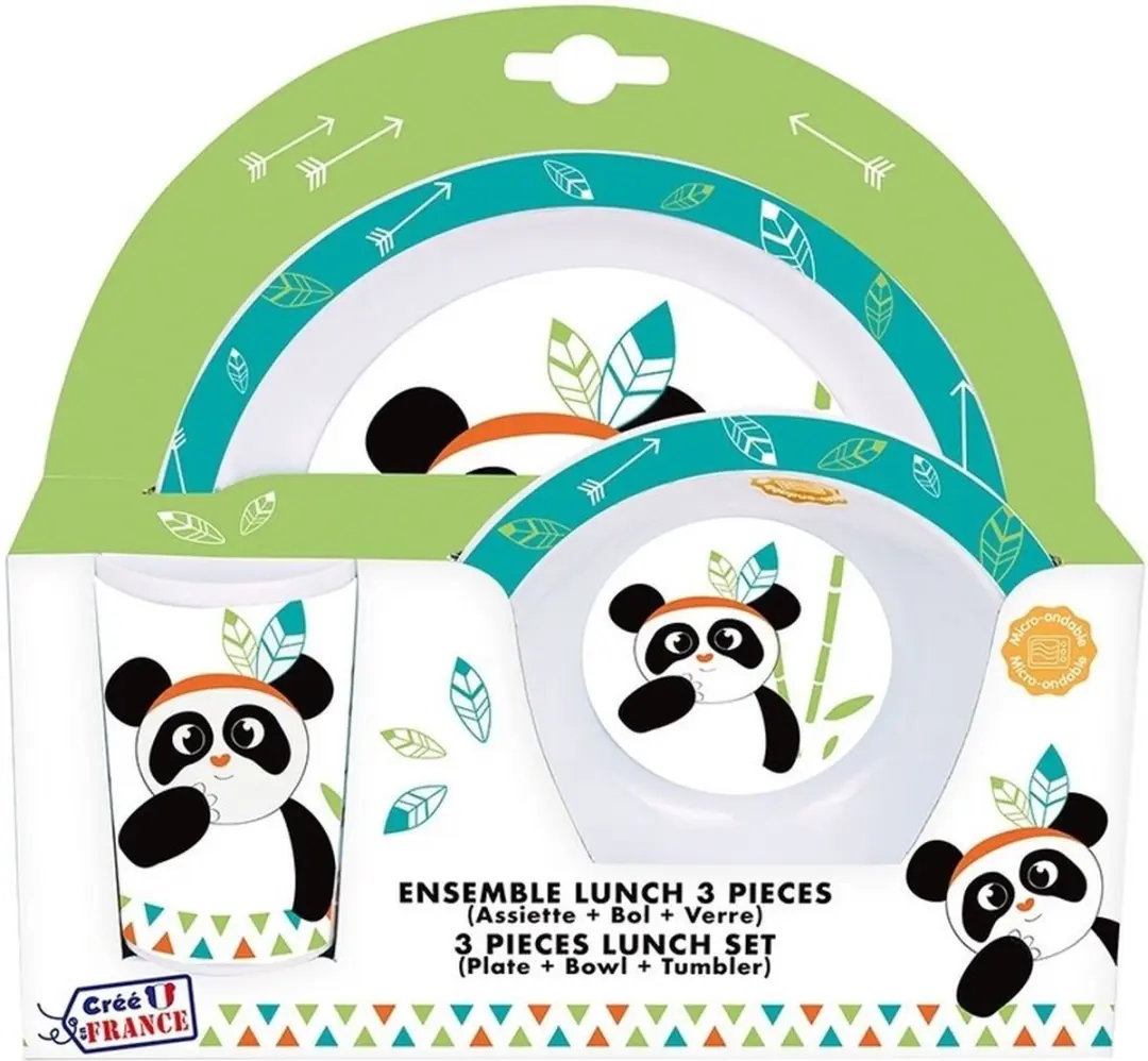 Panda Ontbijtset 3-delig - Multi