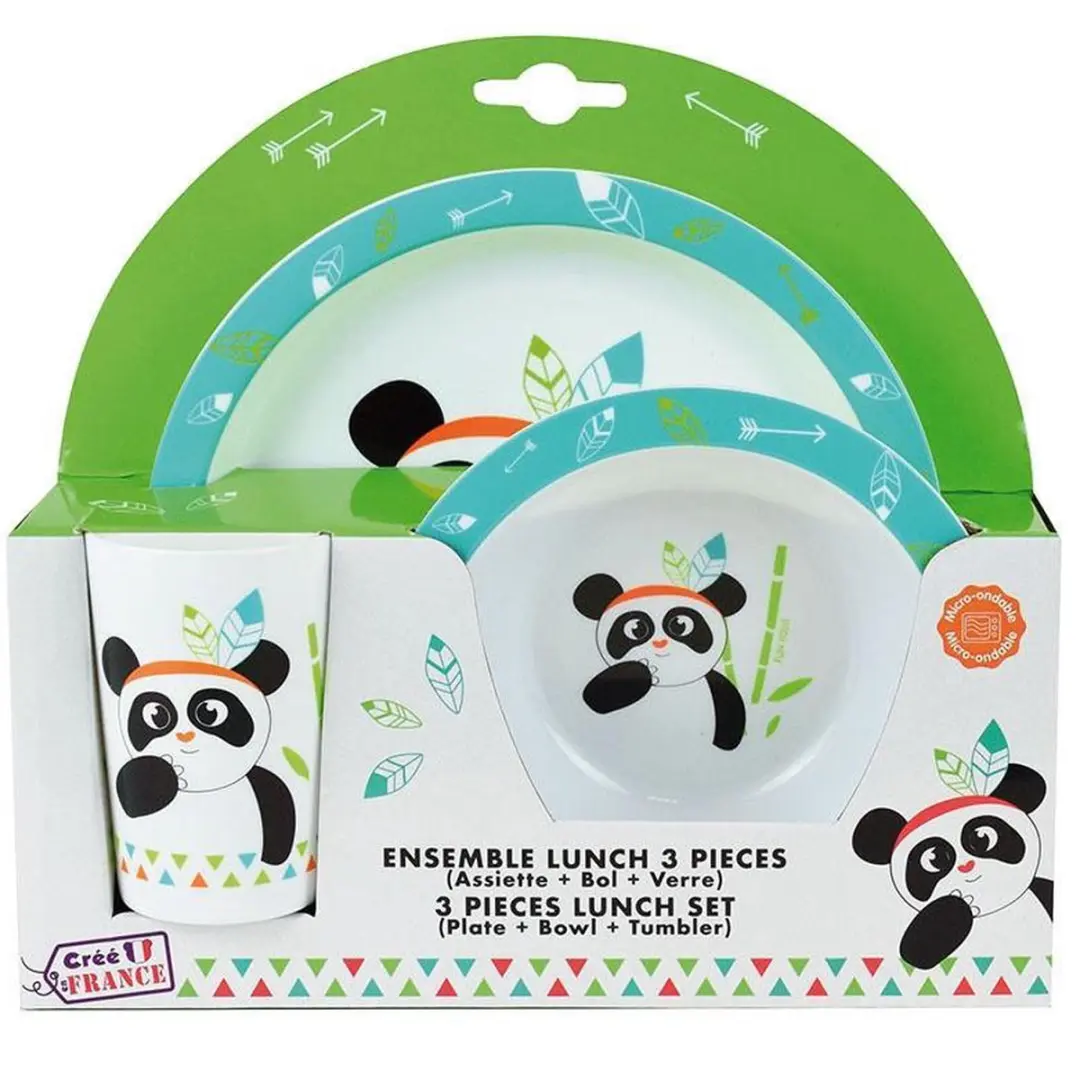 Panda Ontbijtset 3-delig - Multi