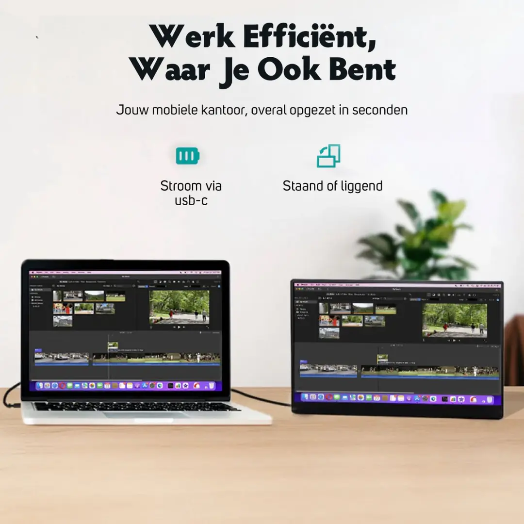 Pora&Co Draagbaar Game Monitor 14 Inch - Full HD - HDMI & USB-C