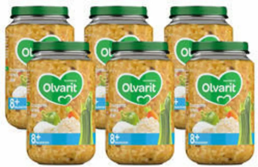 Olvarit Maaltijd Courgette Witvis Rijst 6x200g