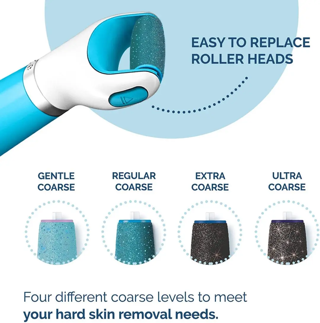 Scholl Velvet Smooth Navulling Voetvijl - 2 Stuks - Blauw/Geel/Wit