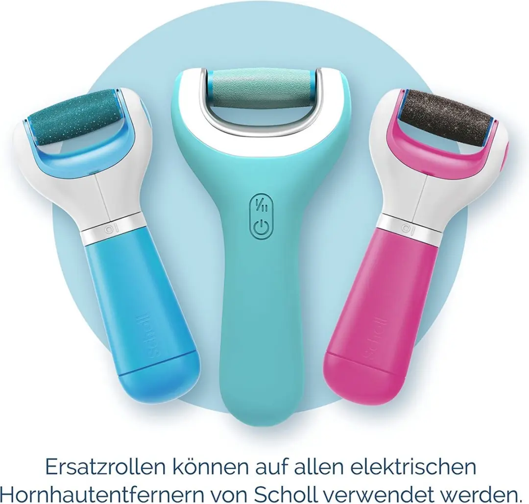 Scholl Velvet Smooth Navulling Voetvijl - 2 Stuks - Blauw/Geel/Wit