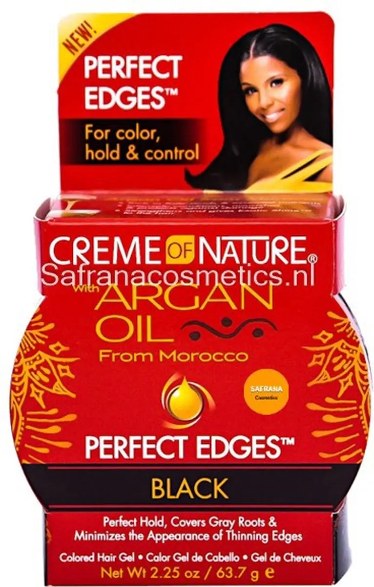 Creme of Nature Argan Oil Perfect Edges 64g - Zwart