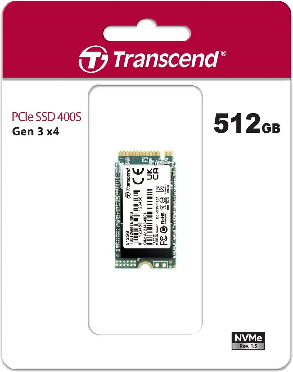 Transcend MTS400S TS512GMTE400S NVMe SSD 512GB