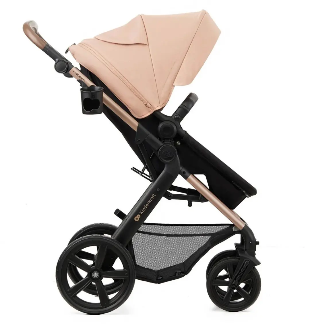 KinderKraft MOOV 2 4-in-1 Kinderwagen - Reiswieg & Autostoel Beige