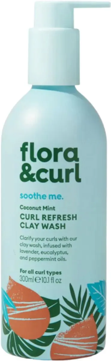 Flora & Curl Coconut Mint Curl Refresh Clay Wash 300ml