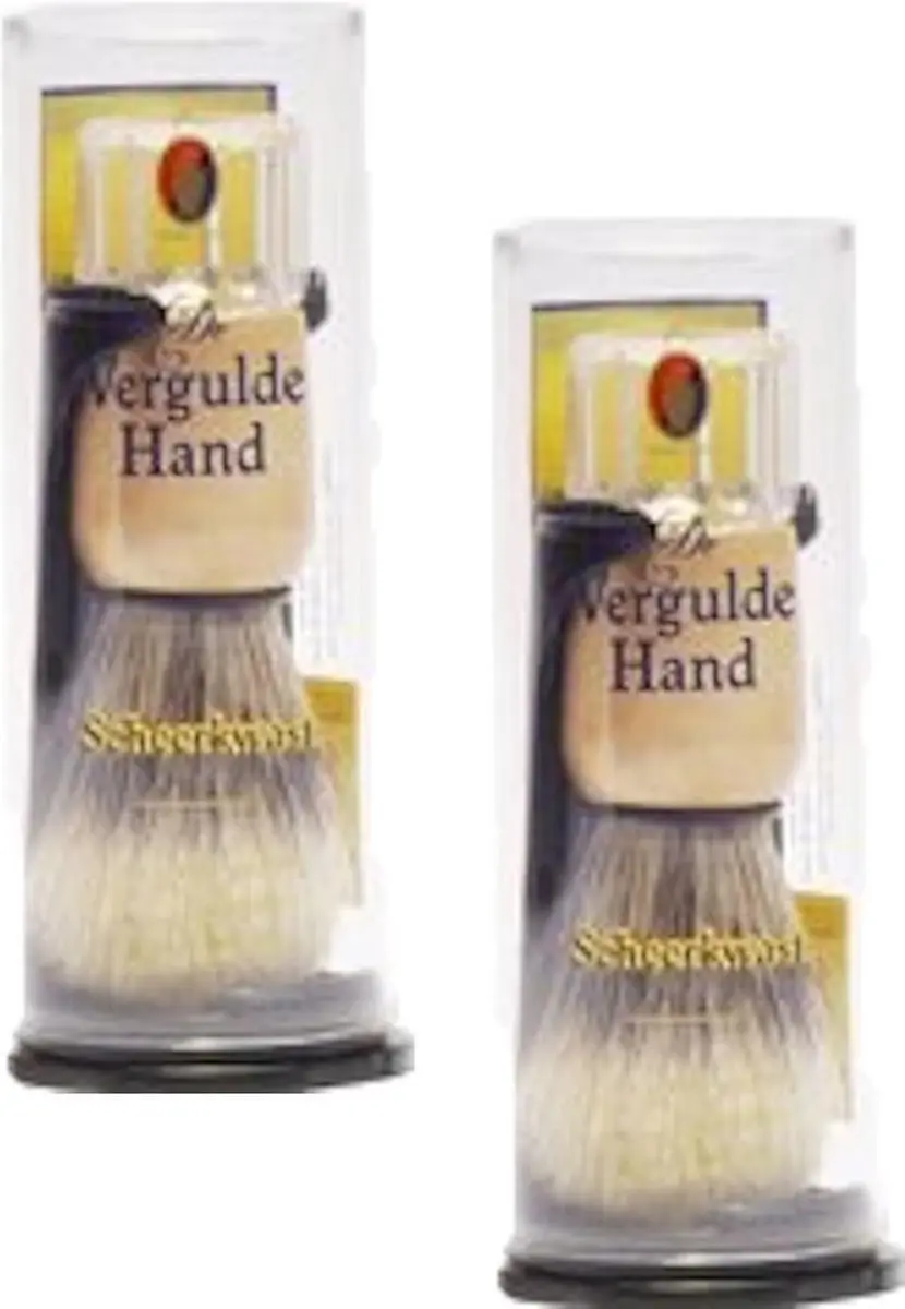 2 stuks De Vergulde hand Scheerkwast