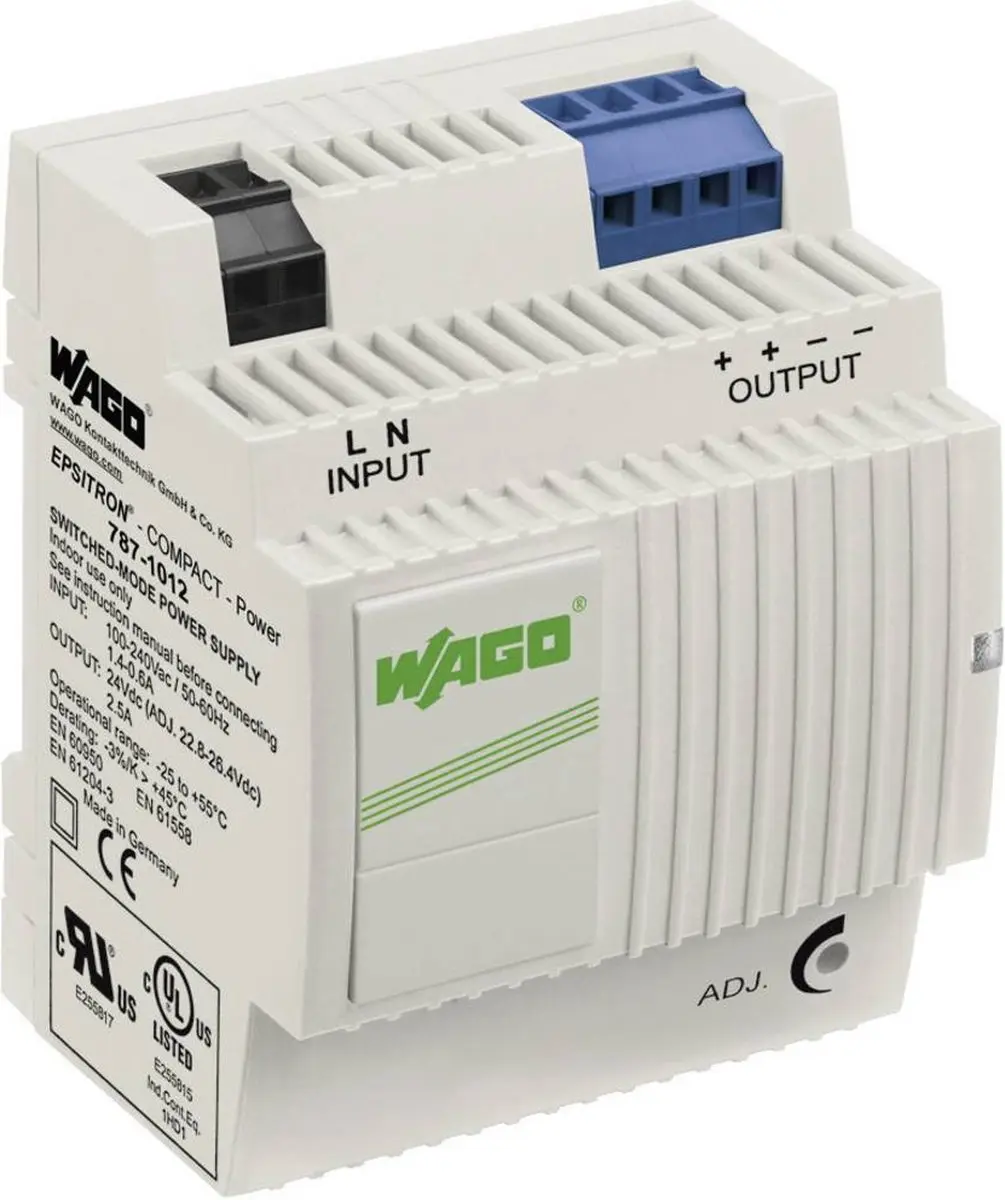 WAGO 787-1012 DIN-rail Netvoeding 24V 2.5A - afbeelding 6 van 6