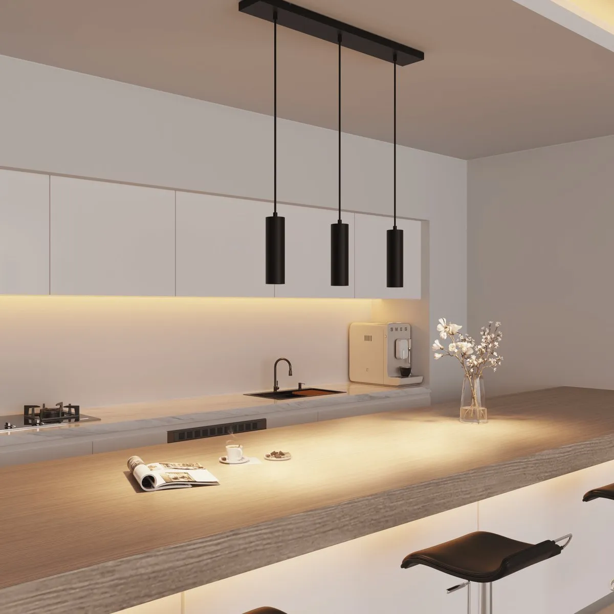 Calex Hanglamp GU10 3-Lichts - Zwart