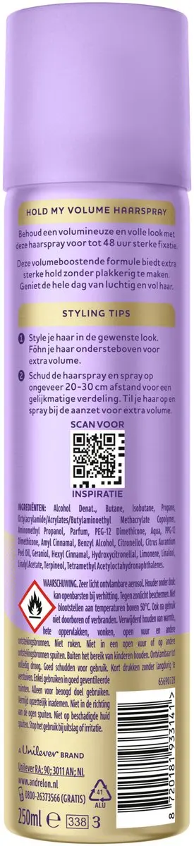 Andrélon Haarspray Hold My Volume 250ml - 6 Stuks