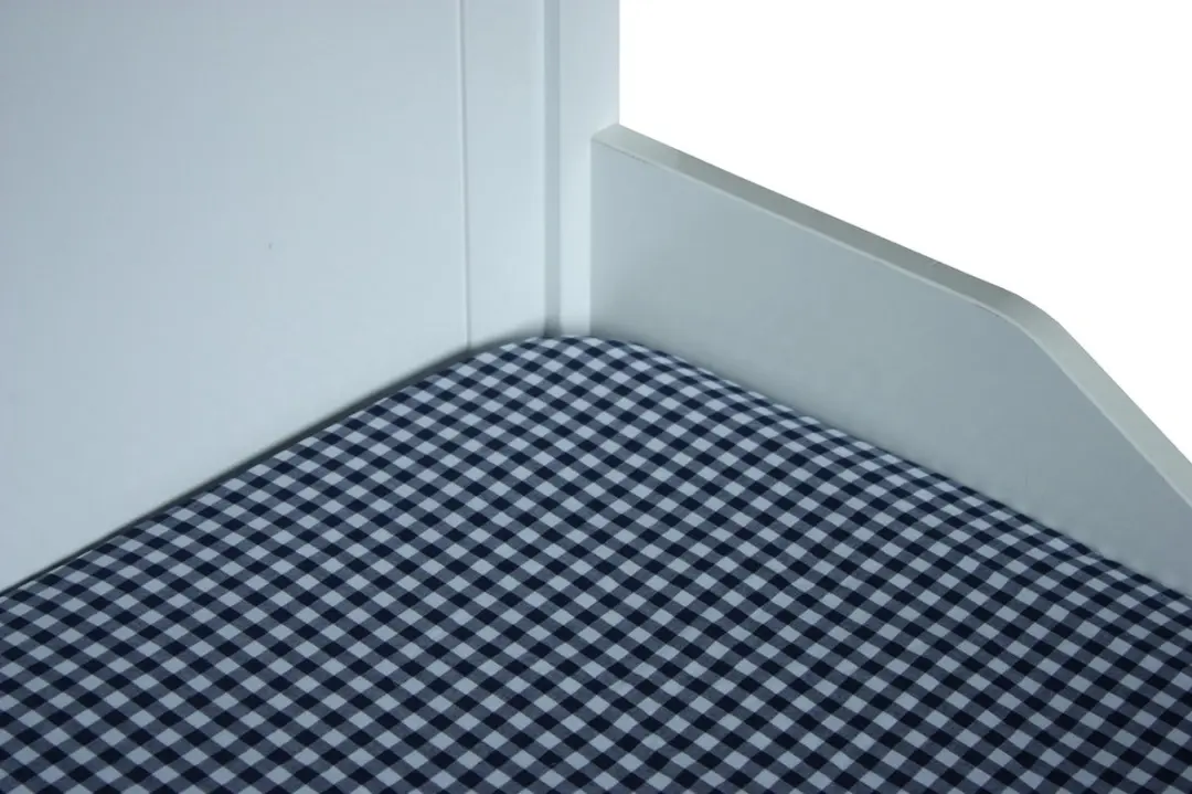 BINK Bedding BB Ruit Hoeslaken 1cm - Ledikant 60x120cm - Marine
