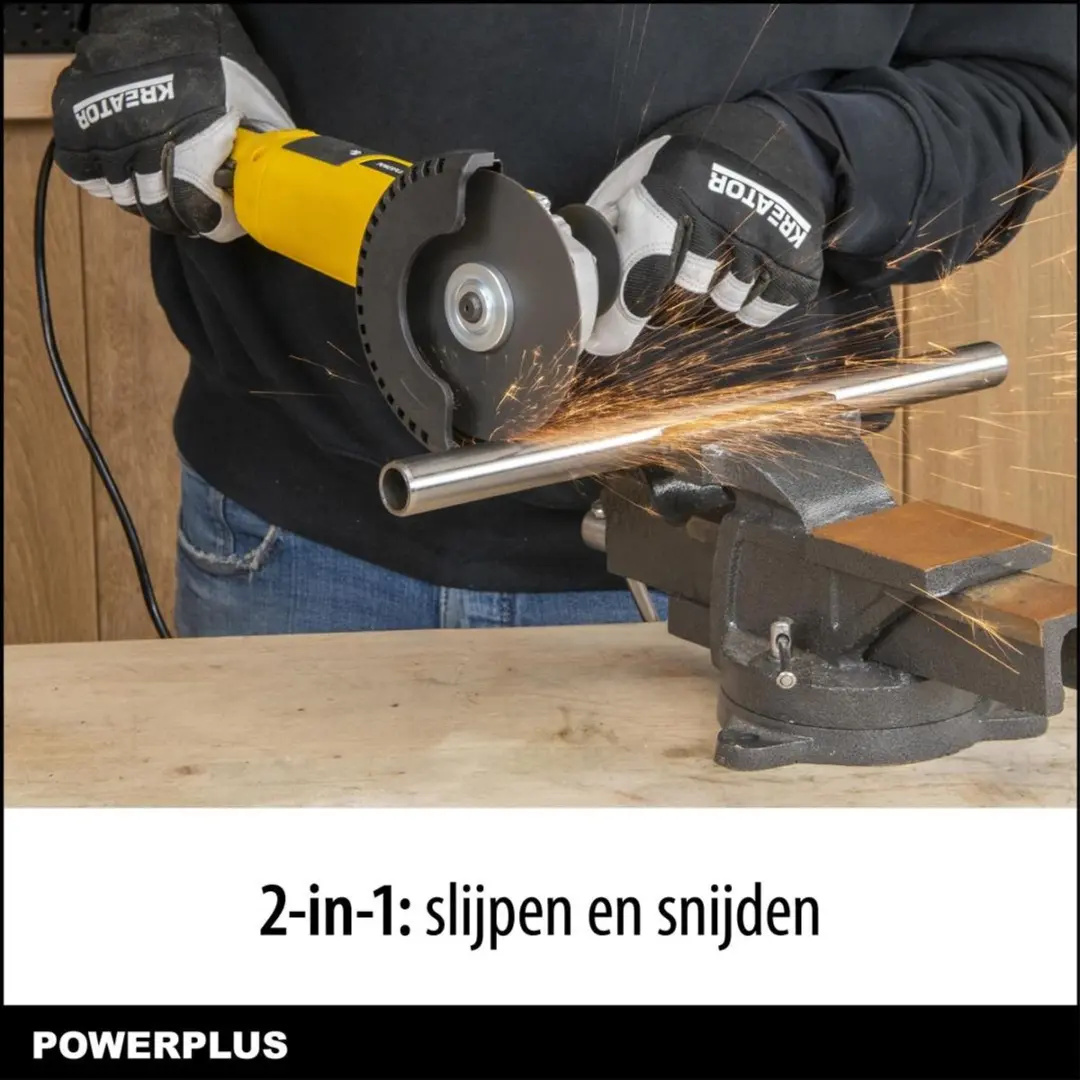 Powerplus Haakse Slijper POWXBOX015 1200W - Ø125mm - afbeelding 6 van 6