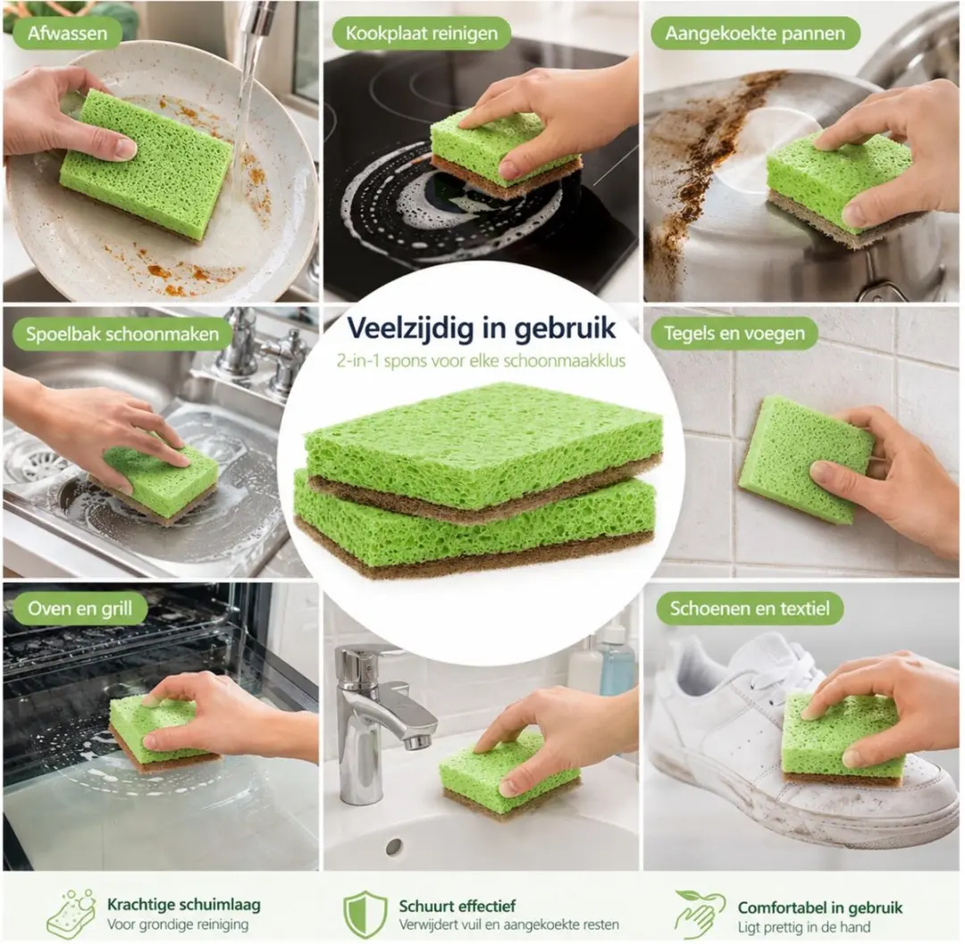 Sorbo ECO Schuursponzen 6 Stuks - afbeelding 6 van 6