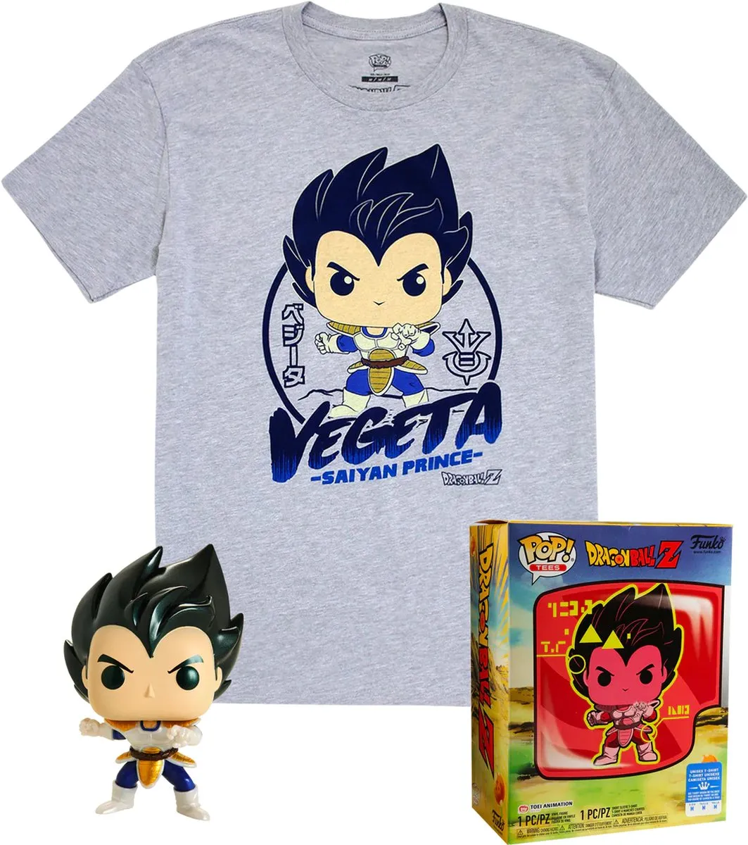 Funko POP! & Tee Box Vegeta - Grijs