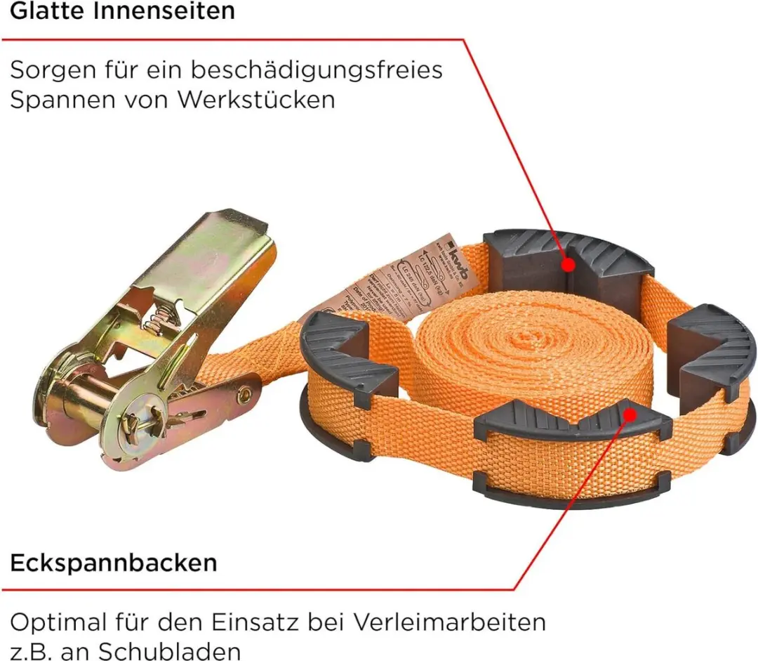KWB Spanband met ratel 5m x 25mm - 245 daN - Polypropyleen