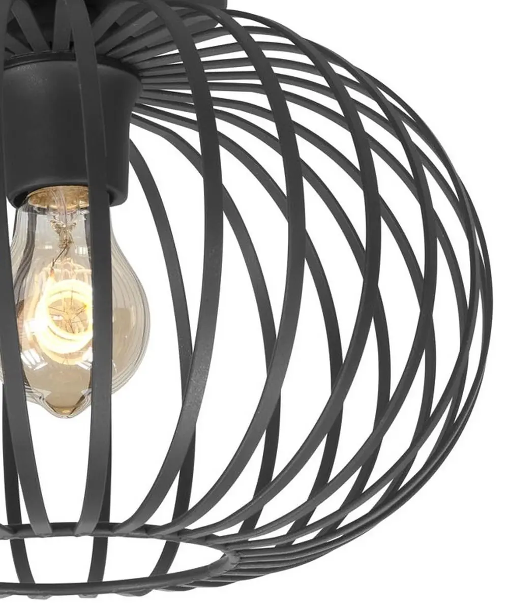 Freelight Plafondlamp Aglio Mat 33cm - Zwart